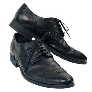 Cole Haan Wingtip Oxford Dress Shoes Leather‎ Lace Up Classic Black Size 11M